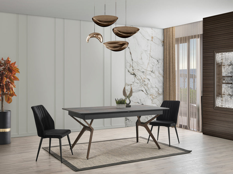 Atmacha Home And Living Dining Table Elowen Double Extendable Dining Table