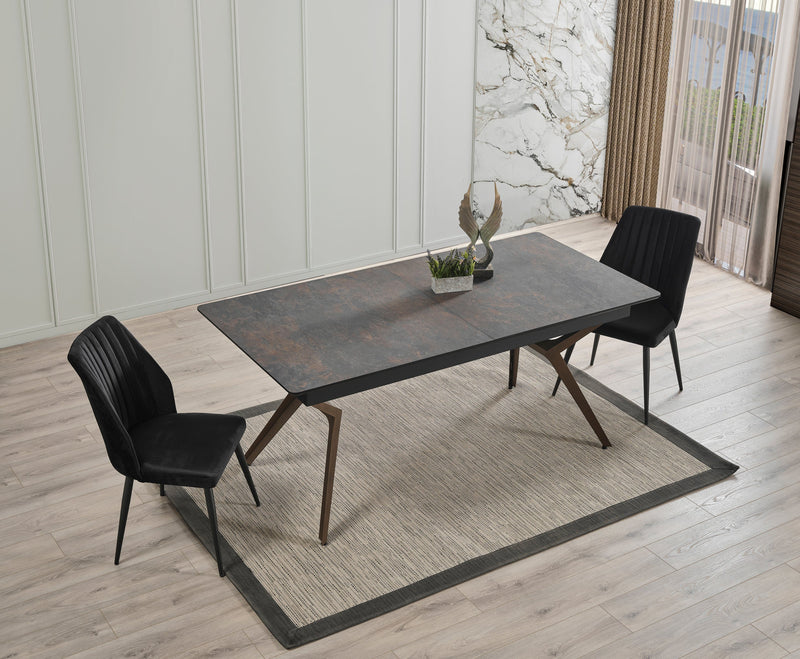 Atmacha Home And Living Dining Table Elowen Double Extendable Dining Table