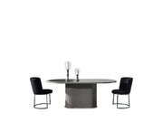 Atmacha Home And Living Dining Table Grey / Glass Top Gucci Dining Table