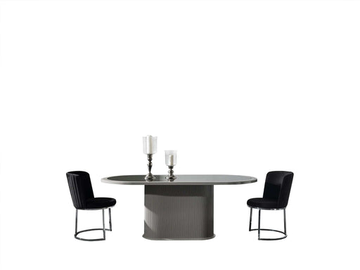 Atmacha Home And Living Dining Table Grey / Glass Top Gucci Dining Table