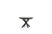 Atmacha Home And Living Dining Table Light Concrete / Black Spider Extendable Round Dining Table