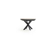 Atmacha Home And Living Dining Table Light Concrete / Black Spider Extendable Round Dining Table