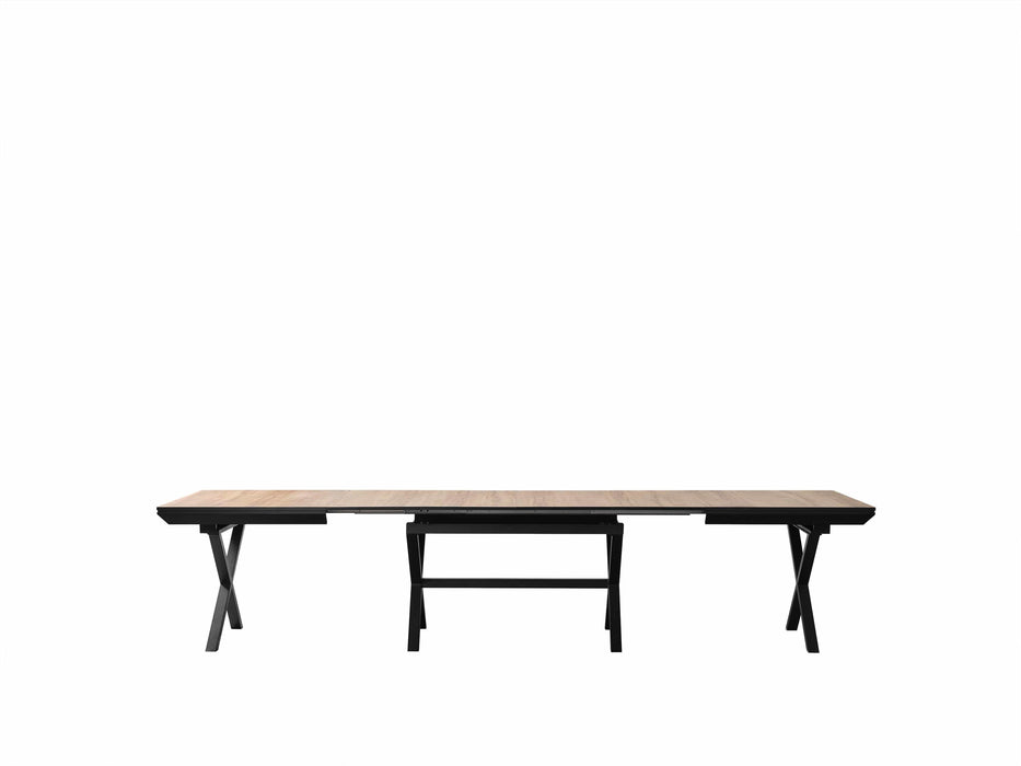 Atmacha Home And Living Dining Table OAK Longora Extanble Dining Table(180 to 480cm)