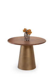 Atmacha Home And Living Dining Table Walnut / Marble, Metal / Brass Danilo Dining  Table