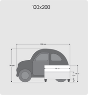Atmacha Home And Living Kids Room 100x200 cm Yellow Card Bed With Storage