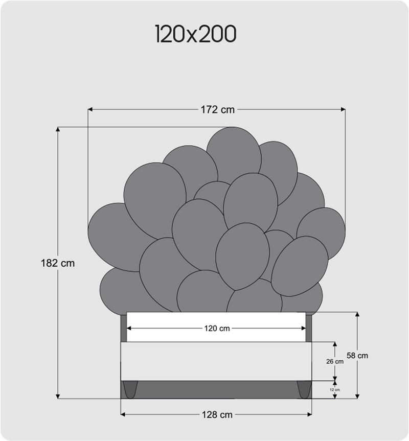 Atmacha Home And Living Kids Room 120x200 cm Balloon Bed With Storage