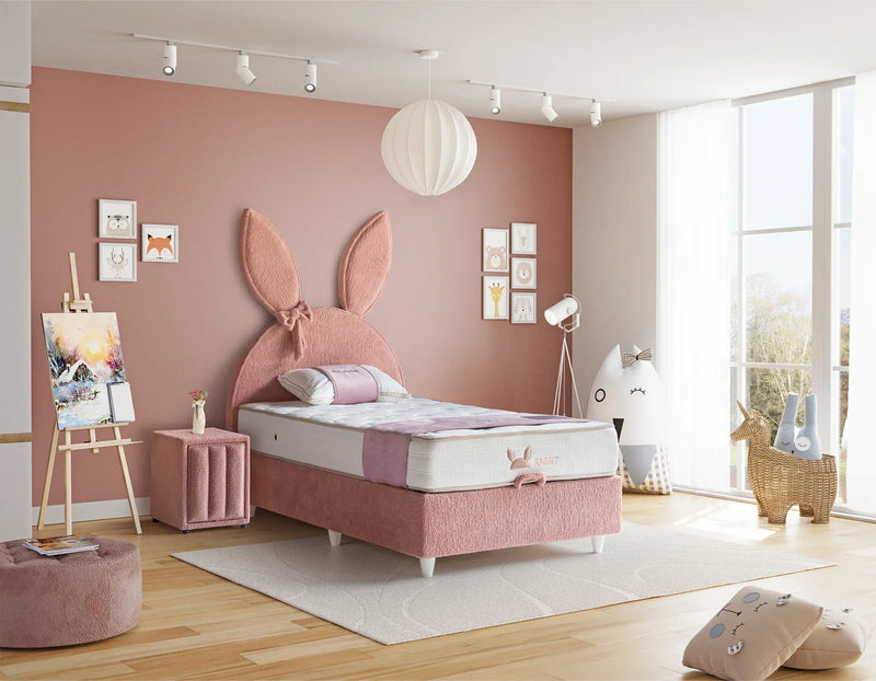 Atmacha Home And Living Kids Room 90x190 cm Bunny Bed With Storage