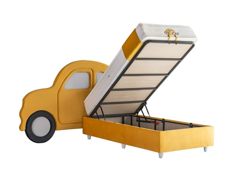 Atmacha Home And Living Kids Room Yellow Card Bed With Storage