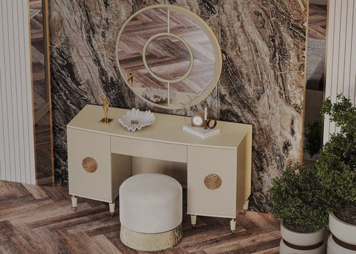 Atmacha Home And Living Liga Dresser, Pouf and Mirror