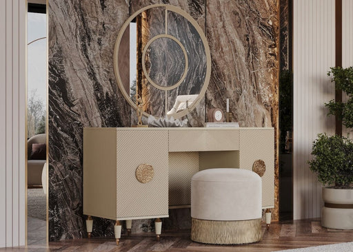 Atmacha Home And Living Liga Dresser, Pouf and Mirror