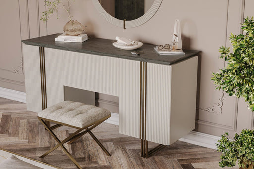 Atmacha Home And Living Madrid Dresser, Pouf and Mirror