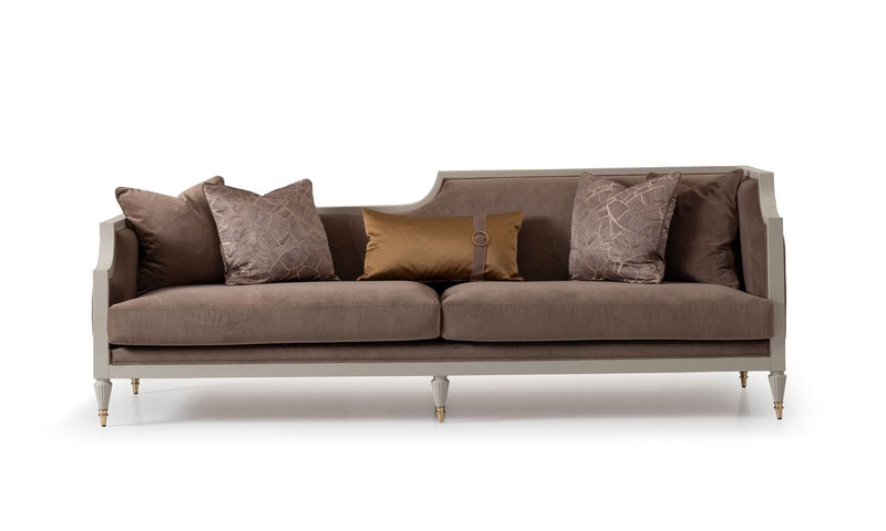 Atmacha Home And Living MONACO VISON 4 SEATER WOODEN FRAME SOFA
