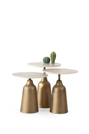 Atmacha Home And Living Nesting Table Beige Nesting Table