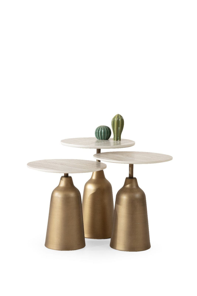 Atmacha Home And Living Nesting Table Beige Nesting Table