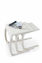 Atmacha Home And Living Nesting Table Ecru / Standard Prada Nesting Table