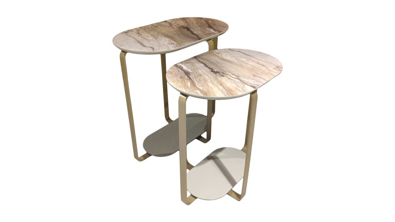 Atmacha Home And Living Nesting Table Nesting Table / Antique Brass Alessio Nesting Table