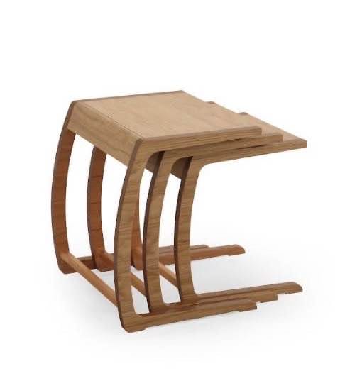 Atmacha Home And Living Nesting Table Oak / Oak Prada Nesting Table