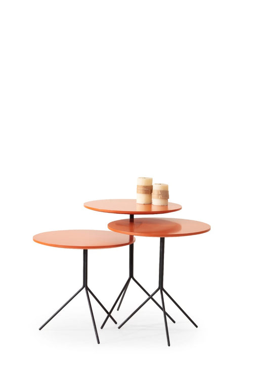 Atmacha Home And Living Nesting Table Orange Nesting Table