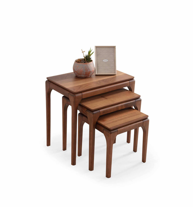 Atmacha Home And Living Nesting Table Walnut / Walnut Bongo Nesting Table