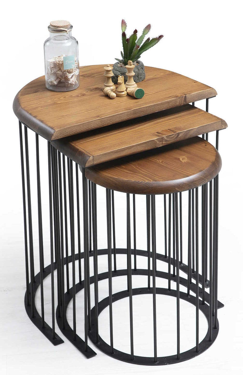 Atmacha Home And Living Nesting Table Walnut / Walnut / Standard Nova Nesting Table