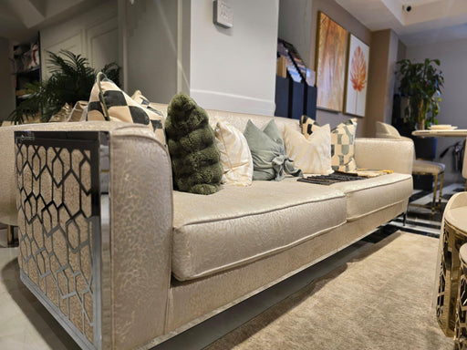 Atmacha Home And Living Outlet 3+1 / Cream / Chrome Florance 3+1 (3 Seater + Armchair) Outlet