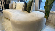 Atmacha Home And Living Outlet 3 Seater (Sofa Bed) / Cream / Gold Ex Display Hera Curve Sofa (Outlet)