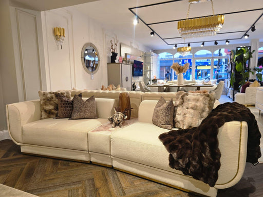 Atmacha Home And Living Outlet 3 Seater / With Middle Table / Gold Odette 3 Seater Sofa with Middle Table  (Outlet)