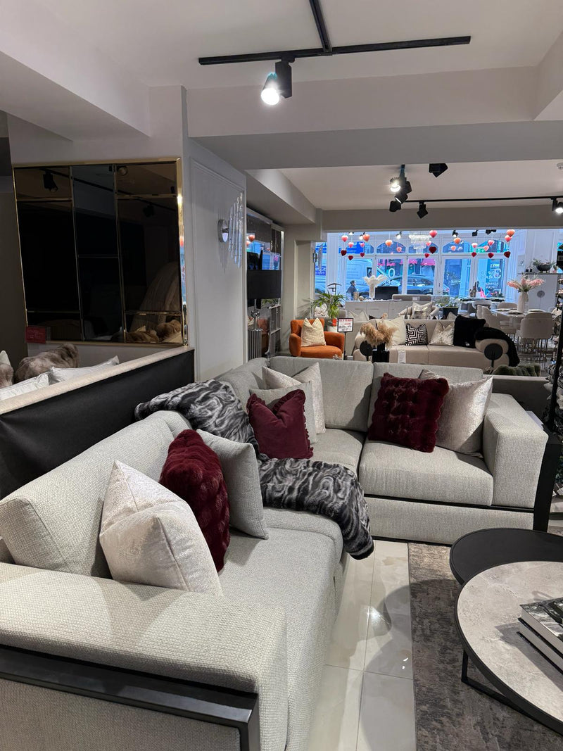 Atmacha Home And Living Outlet 305x210 / Right Facing / Matt black Ex Display Africa Corner Sofa(305x210 cm)