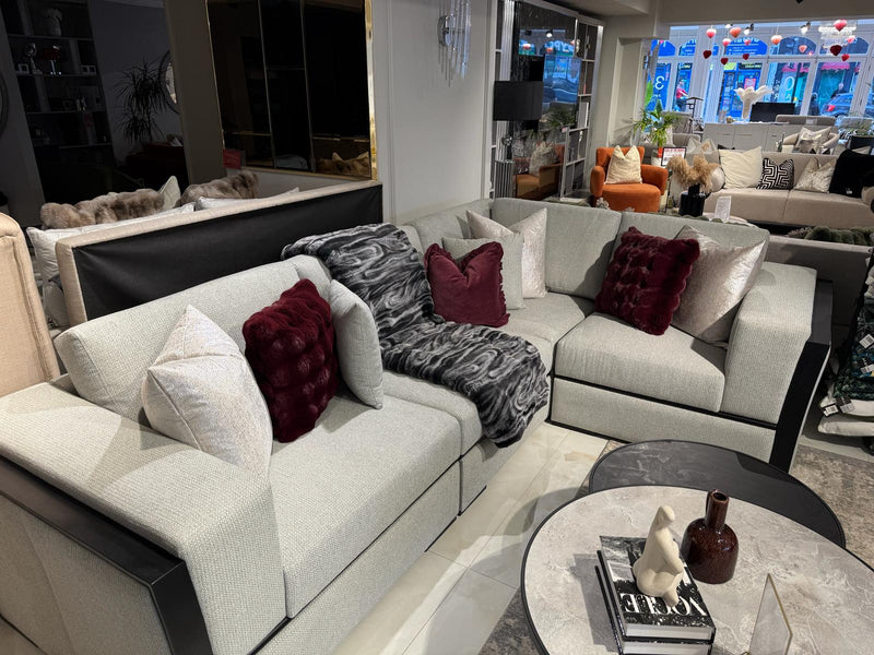Atmacha Home And Living Outlet 305x210 / Right Facing / Matt black Ex Display Africa Corner Sofa(305x210 cm)