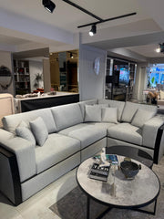 Atmacha Home And Living Outlet 305x210 / Right Facing / Matt black Ex Display Africa Corner Sofa(305x210 cm)
