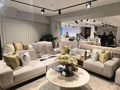 Atmacha Home And Living Outlet 340x285 cm(With Table) / Beige Exence Corner Sofa (Outlet)