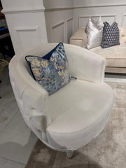 Atmacha Home And Living Outlet Armchair / Cream / Gold Ex Display Coco Armchair