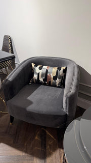Atmacha Home And Living outlet Armchair / Dark Grey / Gold Ex Display Coco Armchair