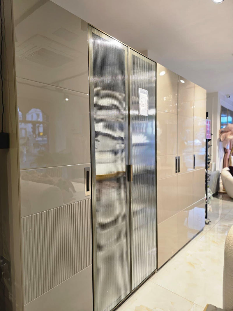 Atmacha Home And Living Outlet Ash Grey / Fume Gold Ex Display Istanbul Wardrobe