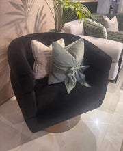 Atmacha Home And Living Outlet Black / Antique Brass Ex display Deria Armchair