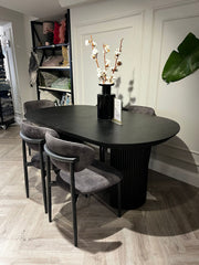 Atmacha Home And Living Outlet Black Harmonia Double Extendable Dining Table
