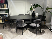 Atmacha Home And Living Outlet Black Harmonia Double Extendable Dining Table