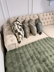 Atmacha Home And Living Outlet (Buttoned) 290*160 cm / Cream / Left Facing Ex-Display Takumi L-Shape Automatic Sofa Bed with Chaise