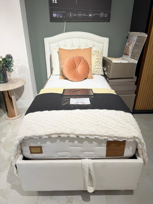 Atmacha Home And Living Outlet Cream Ex Display Antrium Single Bed + Mattress
