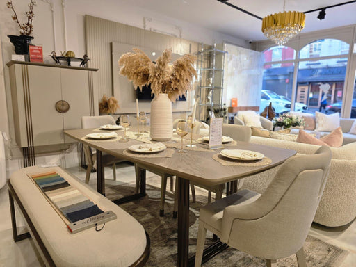 Atmacha Home And Living Outlet Dining Table with 4 Chairs & Bench Mardin Dining Table (Outlet)