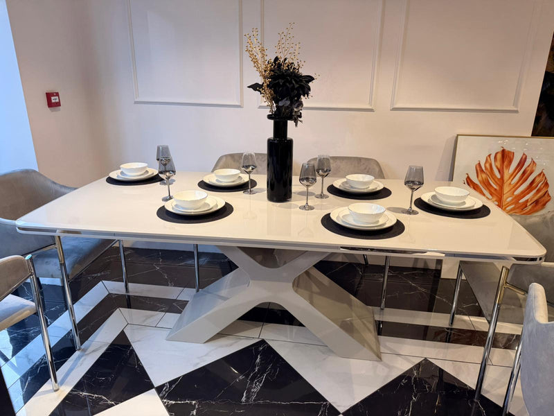 Atmacha Home And Living Outlet Dining Table With 6 Chairs Netto Dining Table With 6 Chairs (Outlet)