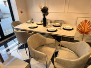 Atmacha Home And Living Outlet Dining Table With 6 Chairs Netto Dining Table With 6 Chairs (Outlet)