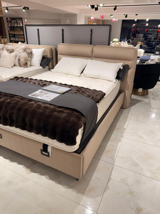 Atmacha Home And Living Outlet Double(150x200) / Only Bed With Storage / Beige Ex Display Barte Bed with Storage