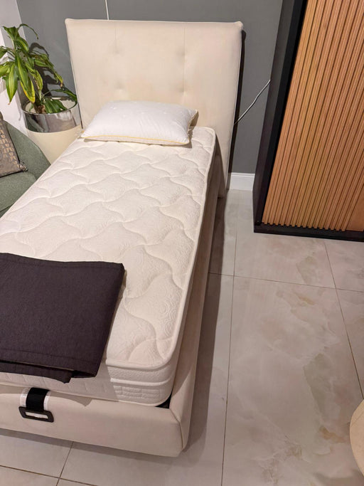 Atmacha Home And Living Outlet Double(150x200) / Only Bed With Storage / Cream Ex Display Fresca Bed with Storage