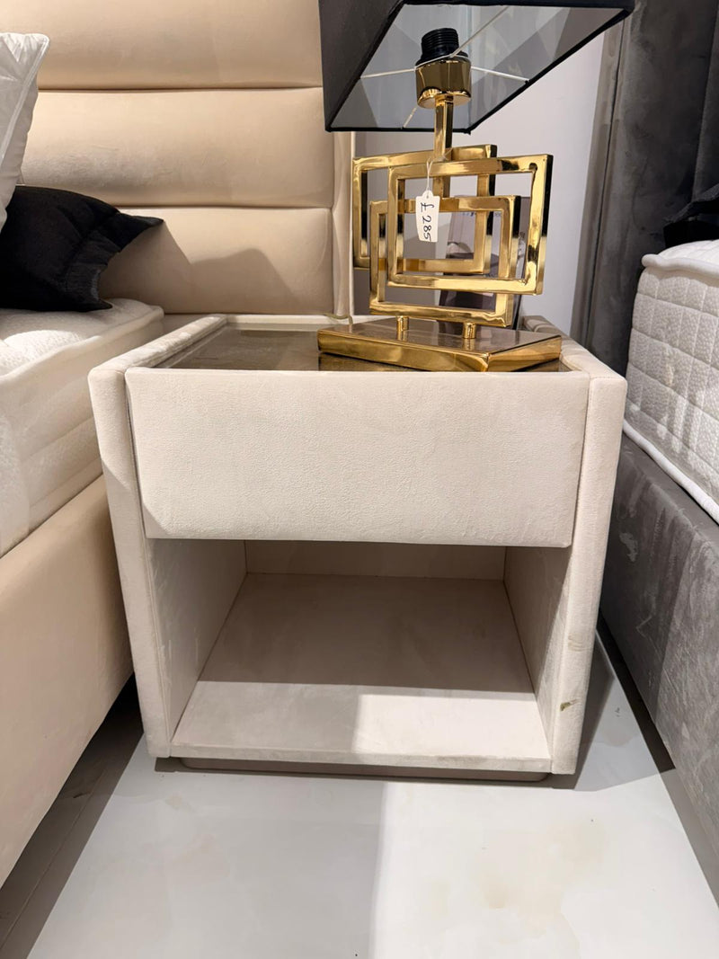 Atmacha Home And Living Outlet Double(150x200) / With 2 Bedside Table / Cream Ex Display Cool Wool Bed with Storage