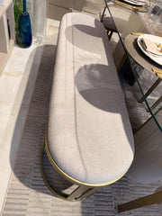 Atmacha Home And Living Outlet Gray / Antique Brass Ex Display Alessio Bench