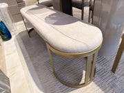 Atmacha Home And Living Outlet Gray / Antique Brass Ex Display Alessio Bench