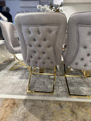 Atmacha Home And Living Outlet Grey / Gold / Set Of 6 Ex Display 6 Toronto Chair