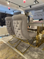 Atmacha Home And Living Outlet Grey / Gold / Set Of 6 Ex Display 6 Toronto Chair