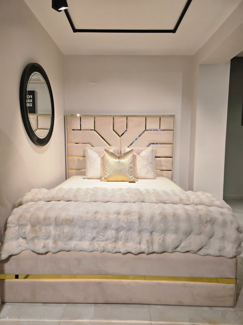 Atmacha Home And Living Outlet King / Only Bed With Storage Ex Display La Blanc Bed with Storage and Mattress